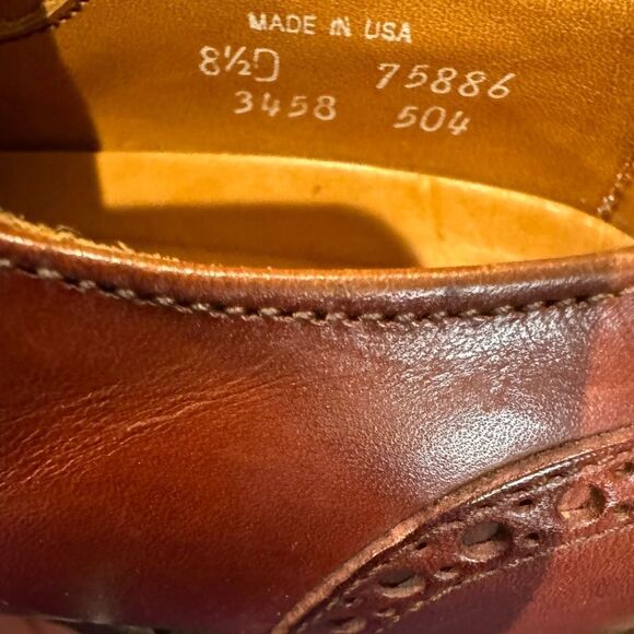 New Allen Edmonds Benton Chili Leather Lace-up Oxford Dress Shoes 8.5  8.5D main image 6